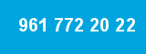 961 772 20 22 961 772 20 22